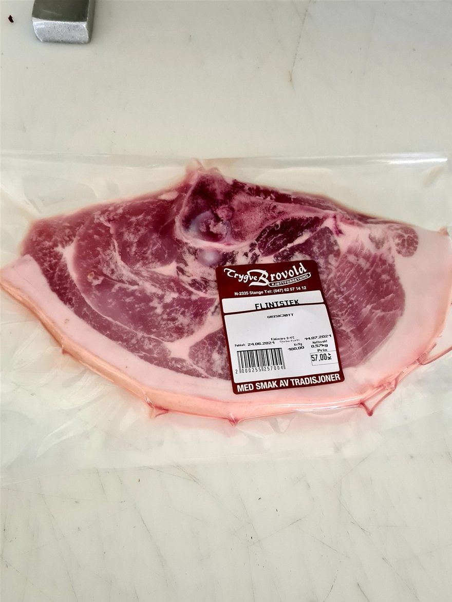 Nå kjører vi tilbud på flintstek. 95 kr kg. Så langt lageret rekker 🥳